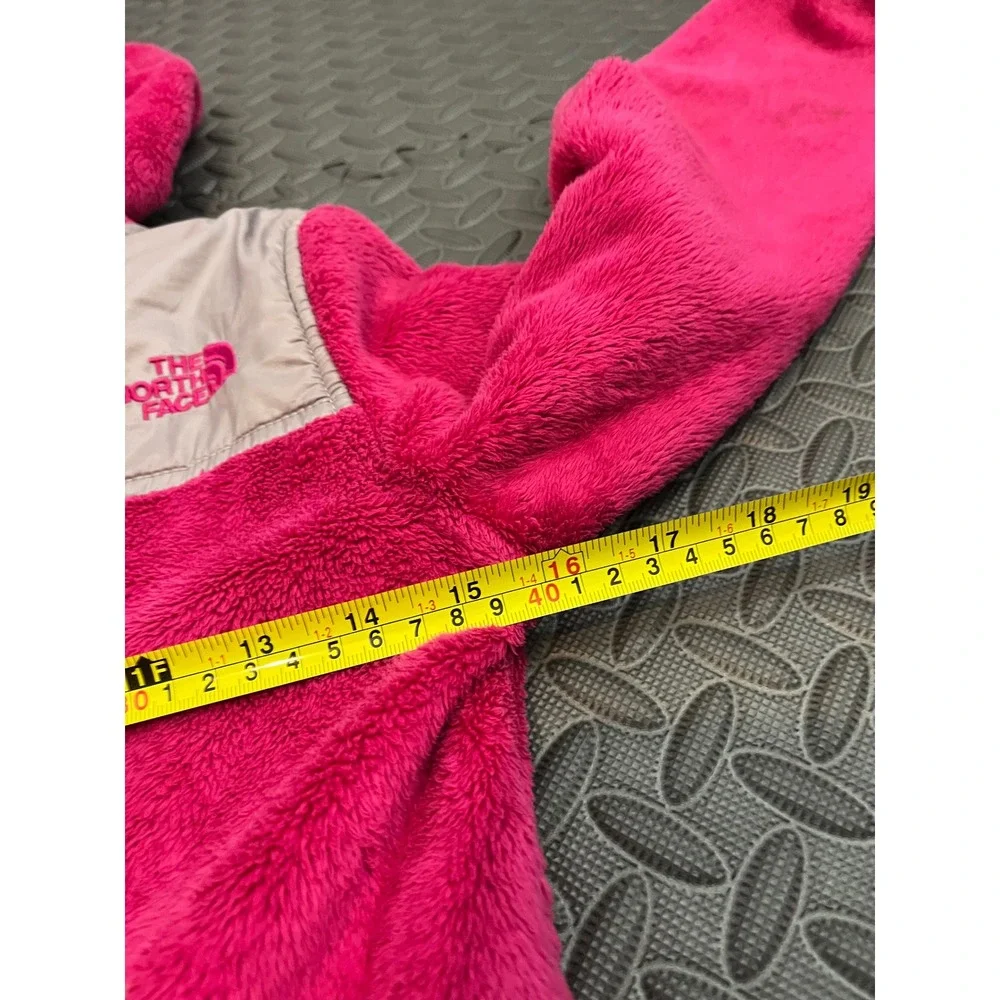 The North Face Fleece Hoodie Girls S 7/8 Pink Full Zip Hooded Jacket